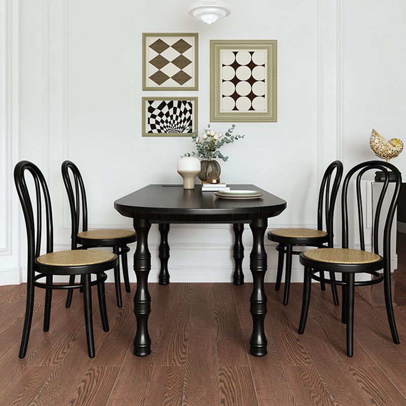 Modern Simple Dining Table Solid Wood Base Dinner Table for Living Room Clearhalo 'Dining Tables & Seating' 'Dining Tables' 'dining_table' 'furn' 'furn_dining_table' 'Furniture' 'Kitchen & Dining Furniture' 1200x1200_c79ef1fc-07d8-4374-9a49-6fbc21c0f44b
