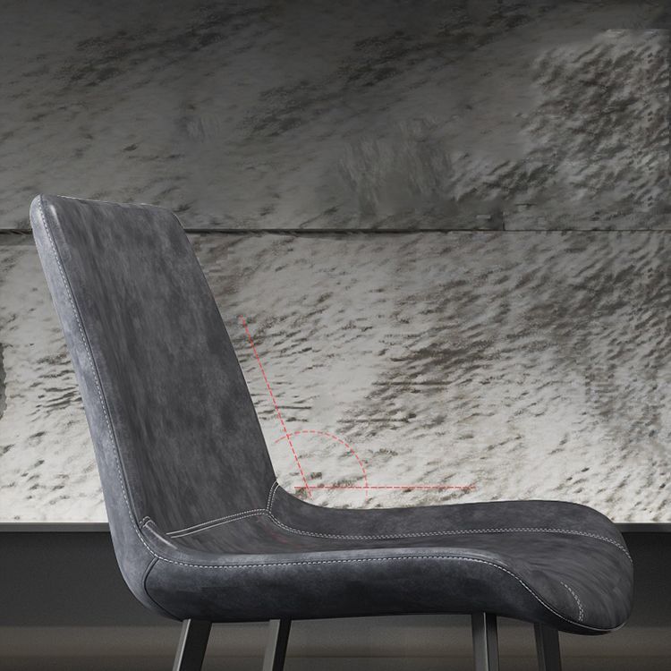 Leather Dining Chairs Industrial Design Solid Back Arm Side Chairs for Kitchen Clearhalo 'Dining Chairs' 'Dining Tables & Seating' 'dining_chair' 'furn' 'furn_dining_chair' 'Furniture' 'Kitchen & Dining Furniture' 1200x1200_c7a03973-4aed-4853-866c-0ab7839b4dc8