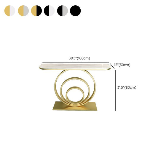 Tavolo glam in metallo tavolo di divano di divano in pietra mezzano per sala