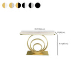 Mesa final de metal glam -metal Media mesa de sofá de piedra de luna para Hall