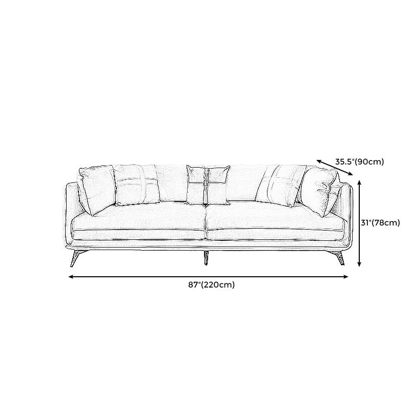 Contemporary Stain-Resistant Faux Leather Square Arm Sofa/Sectional for Living Room Clearhalo 'furn' 'furn_sectionals' 'Furniture' 'furniture_sectionals' 'Living Room Furniture' 'Sectionals' 1200x1200_c7a43490-4d6b-4d63-afde-9d7e8117f8a0