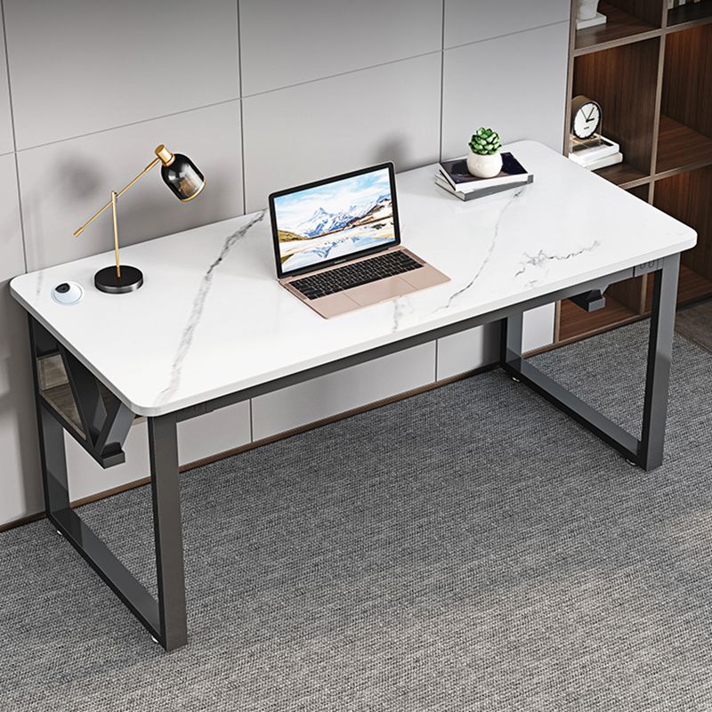 29.53 "H Industrial Computer Desk Antique Finish Gaming Desk met metalen benen