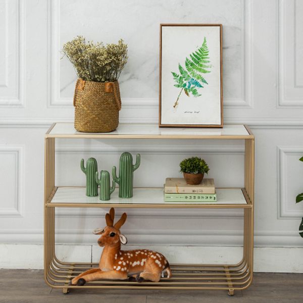 Glam Style Shelf Bookcase Open Back Bookcase for Office and Study Room Clearhalo 'Bookcases' 'furn' 'furn_bookcases' 'Furniture' 'furniture_bookcases' 'kitchen' 'kitchen_bookcases' 'Living Room Furniture' 'Office Furniture' 1200x1200_c7a5cae9-5dfc-4490-92f1-d4e1fdf51192