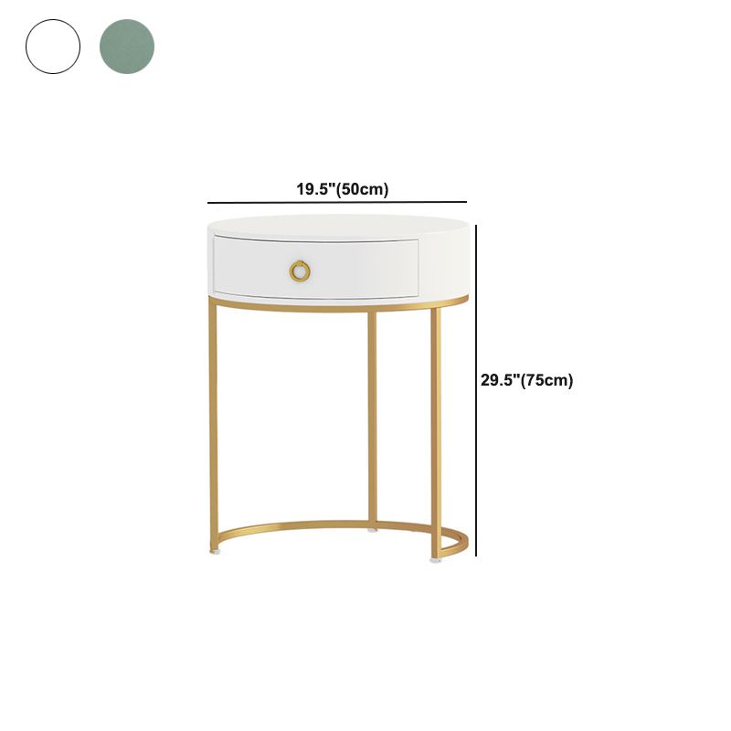 Holz- und Metall -Waschtisch im weißen/grünen Make -up -Schreibtisch mit 1 Schublade