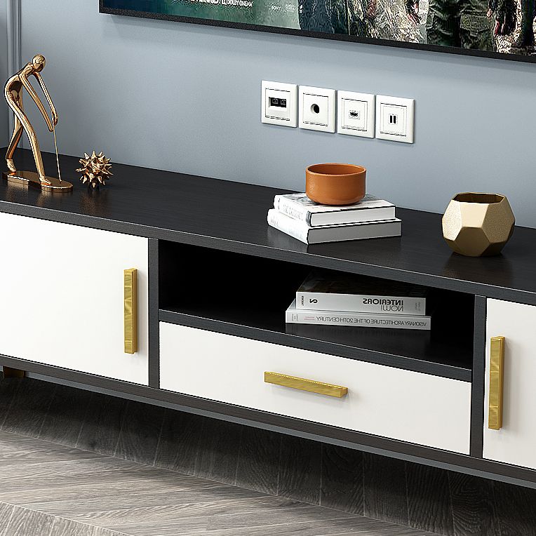 Gabinete de televisión de tv rectángulo de televisión de madera de lujo con piernas extraviadas