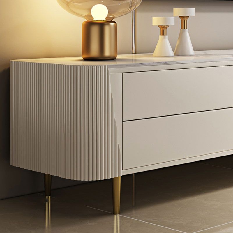 Console TV multimediale con contenitore chiuso Console TV Glam con 4 cassetti