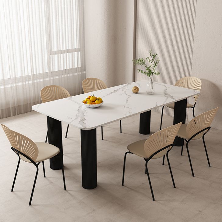 Modern Sintered Stone Dining Table Set 1/4/5/7 Pieces Dining Set Clearhalo 'Dining Room Sets' 'Dining Tables & Seating' 'dining_room_set' 'furn' 'furn_dining_room_set' 'Furniture' 'furniture_dining_room_set' 'Kitchen & Dining Furniture' 1200x1200_c7aa9246-c261-452f-83d8-8b701597dbc1