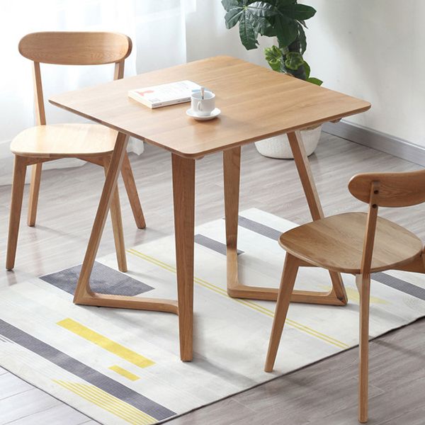 Double Pedestal Oak Solid Wood Dinette Table Modern Style Dining Table Clearhalo ' dining_table' 'Dining Tables & Seating' 'Dining Tables' 'furn' 'furn_dining_table' 'Furniture' 'furniture_dining_table' 'Kitchen & Dining Furniture' 'kitchen&dining_furn' 'kitchen' 'kitchen_dining_table' 1200x1200_c7aaa901-7bf9-4855-84a1-2a8b0d964159