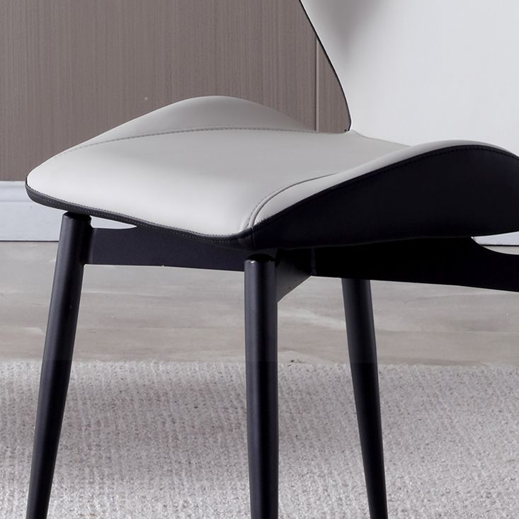 Contemporary Kitchen Dining Side Chair Wingback Parsons Chair with Carbon Steel Legs Clearhalo ' kitchen&dining_furn' 'Dining Chairs' 'Dining Tables & Seating' 'dining_chair' 'furn' 'furn_dining_chair' 'Furniture' 'furniture_dining_chair' 'Kitchen & Dining Furniture' 'kitchen' 1200x1200_c7ac44ee-e7e5-456d-a46f-f8fcdca3308e