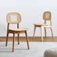 Rubber Wood Dining Chairs Scandinavian Open Back Dining Side Chair