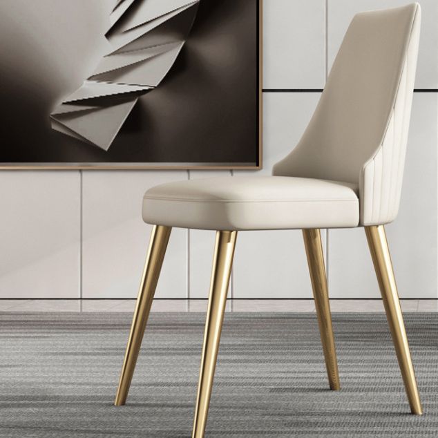 Nordic Glam Stuhl Stühle Armless Stuhl für Küche mit Metallbeinen