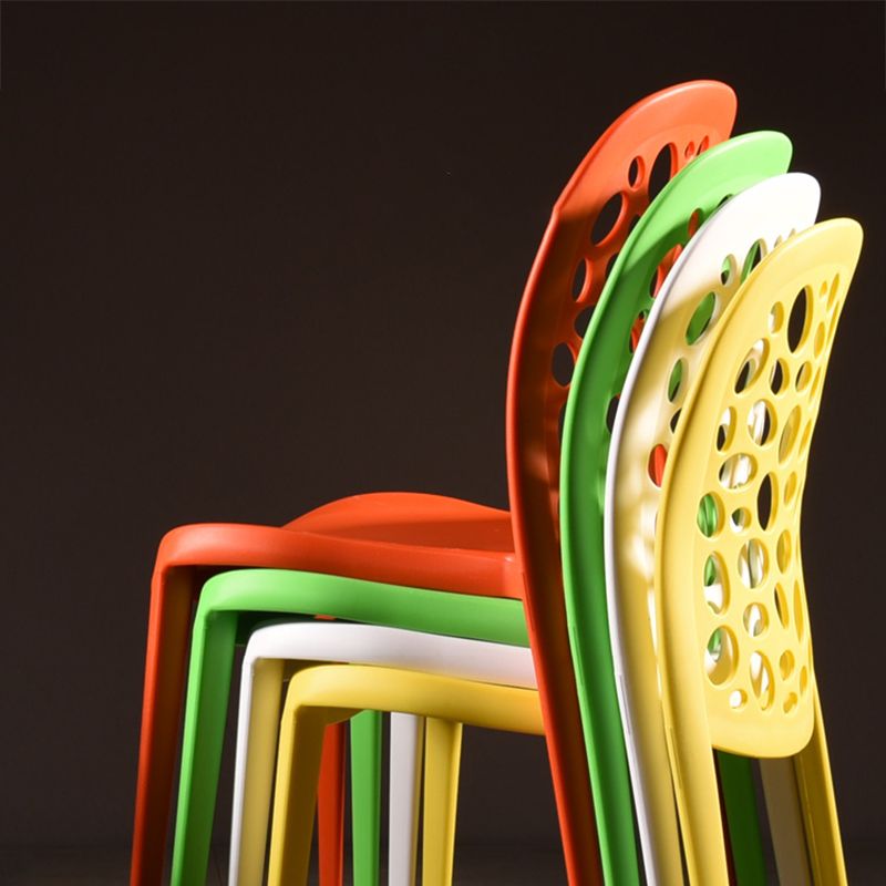 Contemporary Style Plastic Dining Chair Armless Dining Side Chair for Kitchen (Set of 4) Clearhalo ' kitchen&dining_furn' 'Dining Chairs' 'Dining Tables & Seating' 'dining_chair' 'furn' 'furn_dining_chair' 'Furniture' 'furniture_dining_chair' 'Kitchen & Dining Furniture' 'kitchen' 1200x1200_c7b303aa-c659-4f66-be6d-9a8f0a27ce69