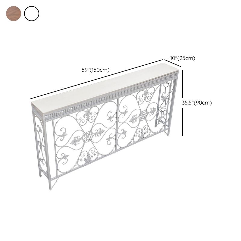 Table de la console de la console de pays française table de canapé de console finition antique