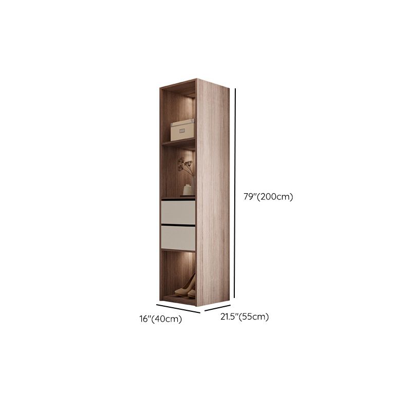 Hinged Wardrobe Cabinet Engineered Wood Wardrobe Armoire for Home