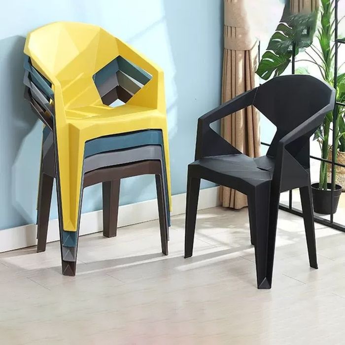 Scandinavian Plastic Dining Armchair Solid Back Side Chair for Home Use Clearhalo ' kitchen&dining_furn' 'Dining Chairs' 'Dining Tables & Seating' 'dining_chair' 'furn' 'furn_dining_chair' 'Furniture' 'furniture_dining_chair' 'Kitchen & Dining Furniture' 'kitchen' 1200x1200_c7b5430a-6b60-47c9-860e-be36806b08a5