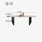 Rectangle Stone Top Dining Table Contemporary Dining Table with Double Pedestal Base Clearhalo 'Dining Tables & Seating' 'Dining Tables' 'dining_table' 'furn' 'furn_dining_table' 'Furniture' 'furniture_dining_table' 'Kitchen & Dining Furniture' 'kitchen' 'kitchen_dining_table' 1200x1200_c7b5da04-5f7a-4c76-96e9-f10069b66394