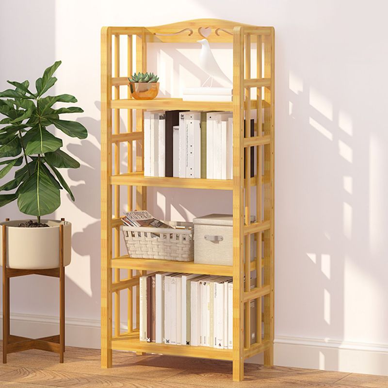Adjustable Wood Book Shelf Bamboo Natural Shelf Bookcase Open Shelf Shelves Included Clearhalo 'Bookcases' 'furn' 'furn_bookcases' 'Furniture' 'Office Furniture' 1200x1200_c7b7a38e-cb4d-46b6-b1de-7978e29e528d