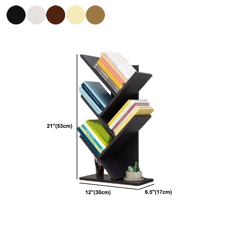 Closed Back Contemporary Style Bookshelf Wood Bookcase for Home Clearhalo 'Bookcases' 'furn' 'furn_bookcases' 'Furniture' 'Office Furniture' 1200x1200_c7b7d920-24a1-453f-b298-f543a343f68e