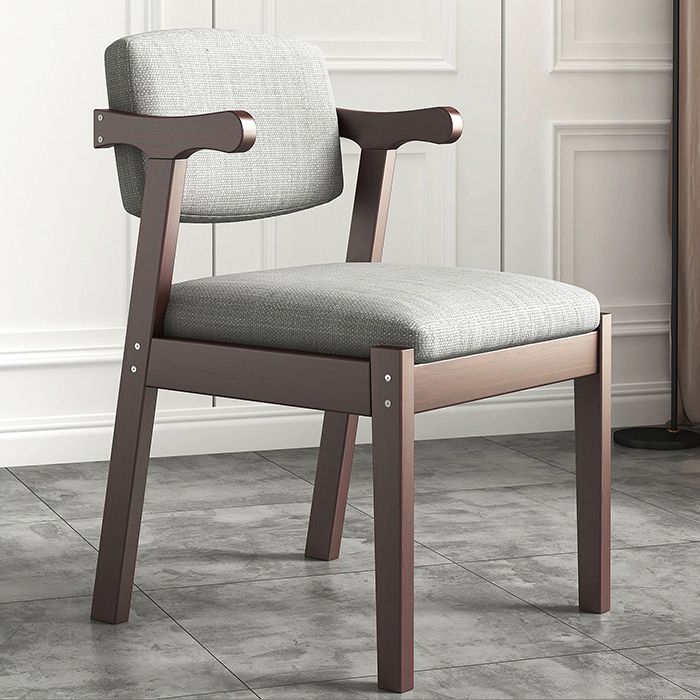 Modern Indoor-Outdoor Wood Chair Home Cushioned Open Back Dining Side Chair Clearhalo ' kitchen&dining_furn' 'Dining Chairs' 'Dining Tables & Seating' 'dining_chair' 'furn' 'furn_dining_chair' 'Furniture' 'furniture_dining_chair' 'Kitchen & Dining Furniture' 'kitchen' 1200x1200_c7b898e0-42d6-4d7f-9dac-62eedfbc846d