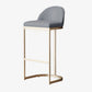 Glam 1/2/5 Pieces Bar Table Set Rectangle Stone Bar Table with Metal High Stools