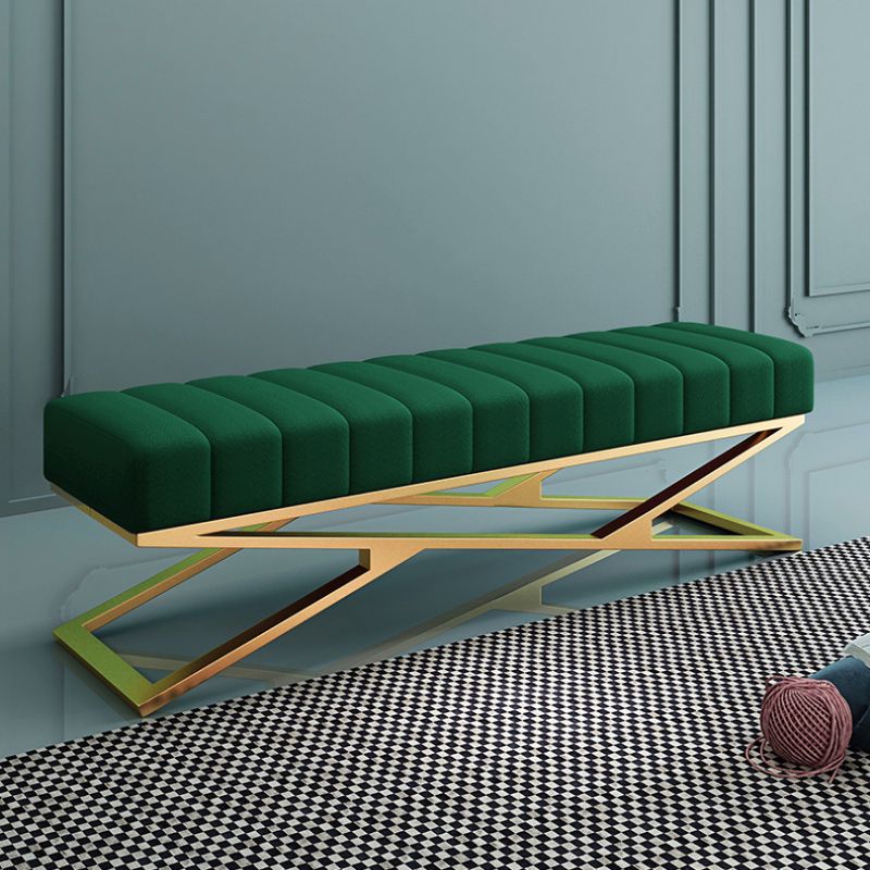 Modern Colorful Rectangle Bench Wool Seating Bench with Legs for Bedroom Clearhalo 'Benches' 'Chairs & Seating' 'furn' 'furn_benches' 'Furniture' 'Living Room Furniture' 1200x1200_c7b9637e-a625-411b-9beb-1b52f4e2f8c3