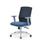 Silla de escritorio moderna con brazos fijos y ruedas Silla de oficina con respaldo medio