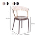 Contemporary Style Arm Chair Open Back Side Plastic Chair for Dining Room