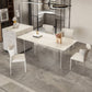 Modern White Dining Table Rectangle Sintered Stone Dining Table with Acrylic Base for Kitchen Clearhalo ' dining_table' 'Dining Tables & Seating' 'Dining Tables' 'furn' 'furn_dining_table' 'Furniture' 'furniture_dining_table' 'Kitchen & Dining Furniture' 'kitchen&dining_furn' 'kitchen' 'kitchen_dining_table' 1200x1200_c7bc6853-8b34-45ce-bd07-f0d718fa419a