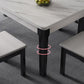 Mid-Century Rectangle Dining Table Sintered Stone Table with 4 Legs Base Clearhalo ' dining_table' 'Dining Tables & Seating' 'Dining Tables' 'furn' 'furn_dining_table' 'Furniture' 'furniture_dining_table' 'Kitchen & Dining Furniture' 'kitchen&dining_furn' 'kitchen' 'kitchen_dining_table' 1200x1200_c7bca3c6-7153-4e1d-a4c6-bbe17cd741ef