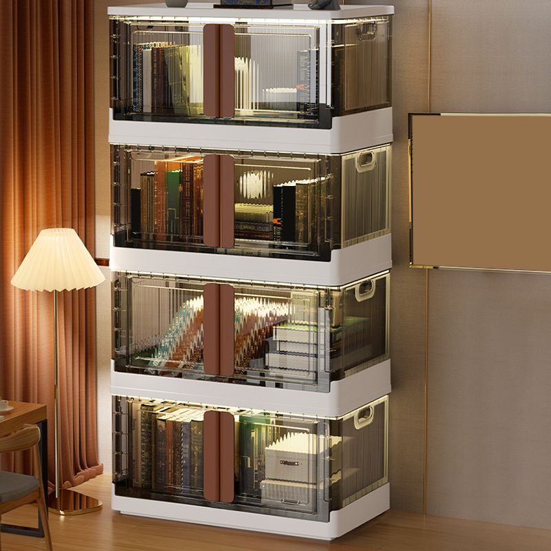 Contemporary Shelf Bookcase Folding Closed Back Plastic Bookcase Clearhalo 'Bookcases' 'furn' 'furn_bookcases' 'Furniture' 'Office Furniture' 1200x1200_c7bce1c7-f846-4002-92d1-deb642a34cf1