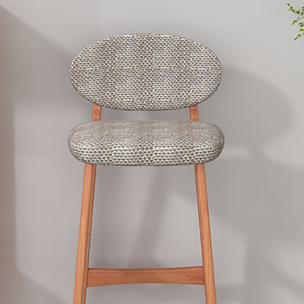 Taburete de bar con tapizado contemporáneo de 41.34 "con base de madera maciza