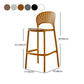 Scandinavian Home Stackable Stool Matte Finish Plastic Barstool Clearhalo 'Bar Furniture' 'Bar Stools' 'bar_stools' 'furn' 'furn_bar_stools' 'Furniture' 'furniture_bar_stools' 'Kitchen & Dining Furniture' 1200x1200_c7be602d-bbd1-4113-bfbc-dd3737e43f84