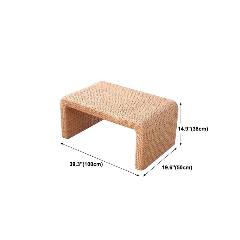 14.96" Tall Scandinavian Style Coffee Cocktail Table Solid Wood Coffee Table