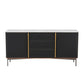 Glam Sideboard Wood Server Gabinet con spazio per la sala da pranzo