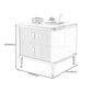 23,6 "hoher moderner Seitentisch Holz 4 Beine rechteckige Faux Marmor Top End Table