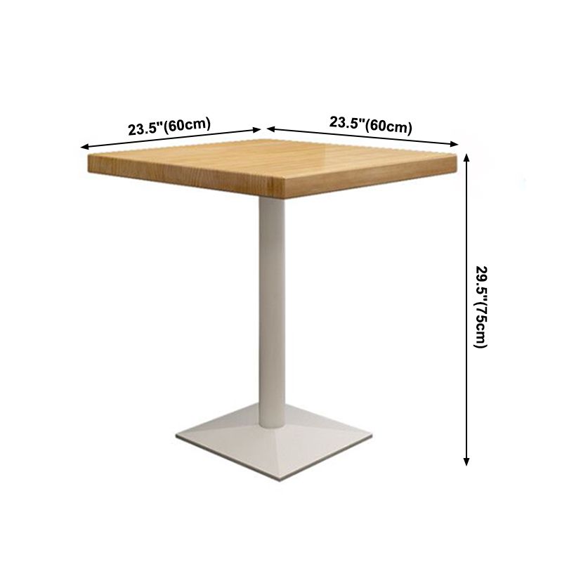 Square Wooden Fir Table Industrial Dining Table with Metal Pedestal Base Clearhalo ' dining_table' 'Dining Tables & Seating' 'Dining Tables' 'furn' 'furn_dining_table' 'Furniture' 'furniture_dining_table' 'Kitchen & Dining Furniture' 'kitchen&dining_furn' 'kitchen' 'kitchen_dining_table' 1200x1200_c7c1625b-33ba-4d5b-b09b-e649e2275b4c