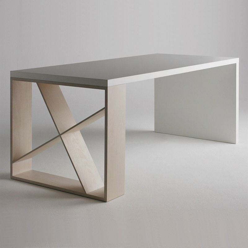 Modern Pine Wood Table for Restaurant Rectangle White Table with Double Pedestal Base Clearhalo ' dining_table' 'Dining Tables & Seating' 'Dining Tables' 'furn' 'furn_dining_table' 'Furniture' 'furniture_dining_table' 'Kitchen & Dining Furniture' 'kitchen&dining_furn' 'kitchen' 'kitchen_dining_table' 1200x1200_c7c27e9d-72ef-4407-947e-008987d6384e