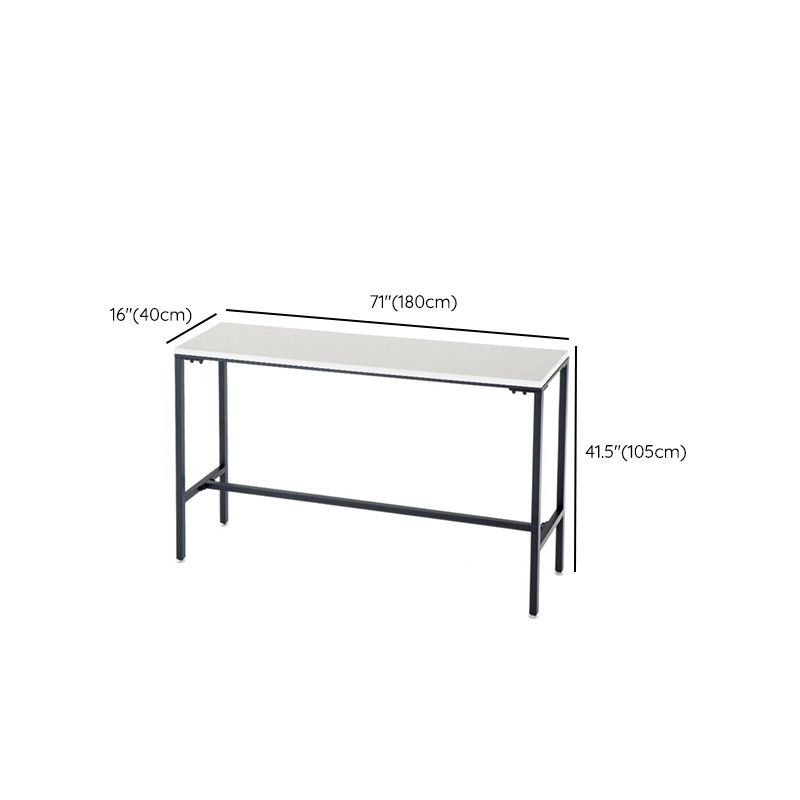 Industrial Bar Height Table White Faux Marble Top Bistro Pub Table for Patio Use Clearhalo 'Bar Furniture' 'Bar Tables' 'bar_tables' 'furn' 'furn_bar_tables' 'Furniture' 'Kitchen & Dining Furniture' 1200x1200_c7c2b28a-a47c-4986-a5ad-93bbe88bd773