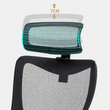 取り外し可能なアームスライドチェアの傾きメカニズムホイール付き人間工学に基づいたデスクチェア