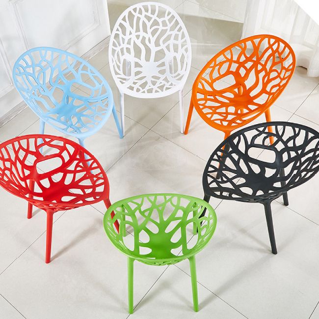 Scandinavian Armless Dining Chairs Plastic Stackable Dining Side Chairs (Set of 4) Clearhalo ' kitchen&dining_furn' 'Dining Chairs' 'Dining Tables & Seating' 'dining_chair' 'furn' 'furn_dining_chair' 'Furniture' 'furniture_dining_chair' 'Kitchen & Dining Furniture' 'kitchen' 1200x1200_c7c4c04c-4e56-4cbc-8a62-6699f7a0e4f4