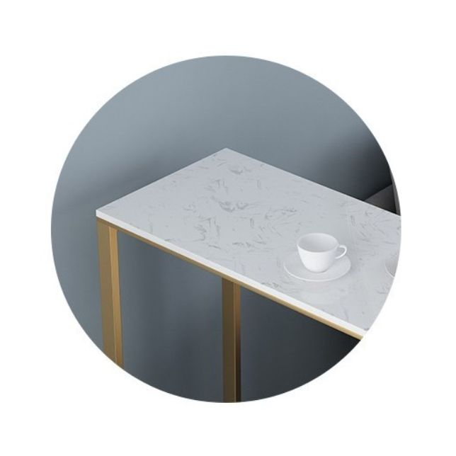 Glam 1/2/3 Pieces Bar Table Set Rectangle Stone Counter Table with Stools for Living Room Clearhalo 'Bar Furniture' 'furn' 'furn_home_bar_bar_sets' 'Furniture' 'Home Bars & Bar Sets' 'home_bar_bar_sets' 'Kitchen & Dining Furniture' 1200x1200_c7c4eb0b-abb4-4e80-96be-819fc011e61b