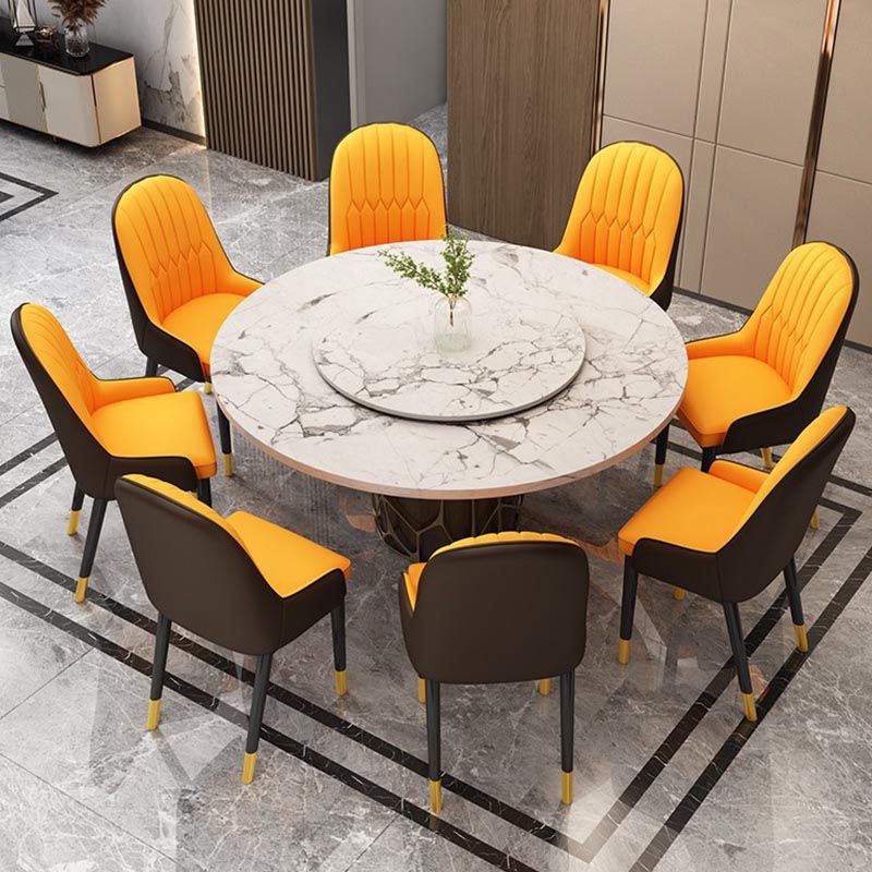 Glam Wood Dining Chairs Parsons Chair in Matte Finish for Home