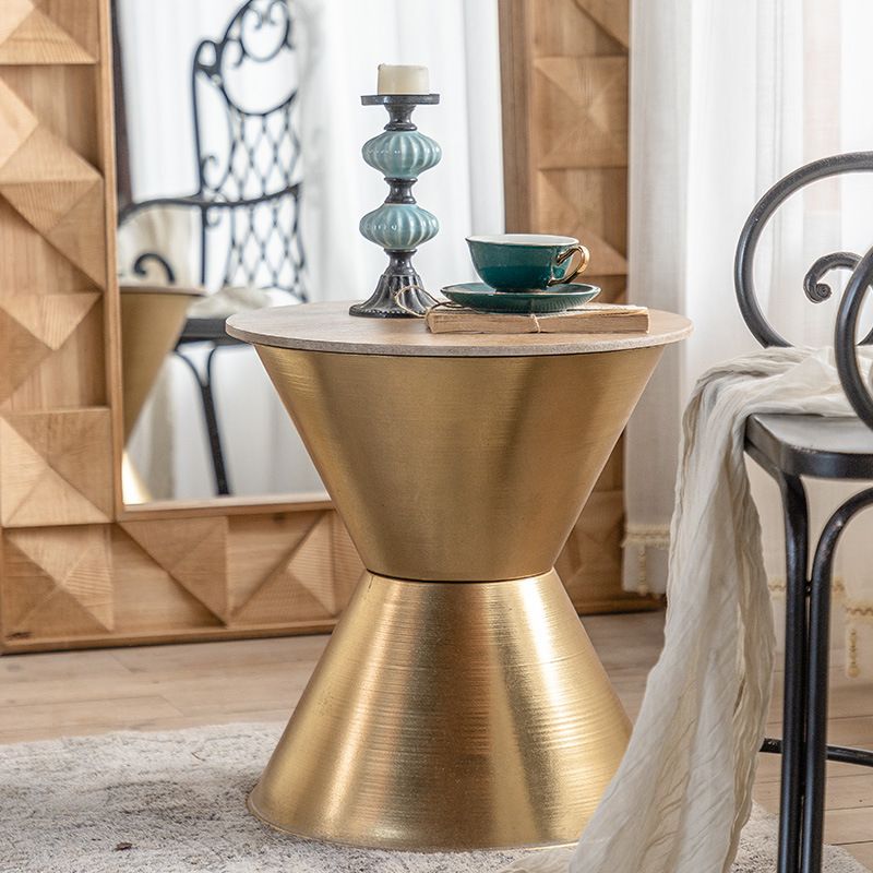 Tavolo laterale di campagna largo da 17 "Tavolino rotondo in metallo