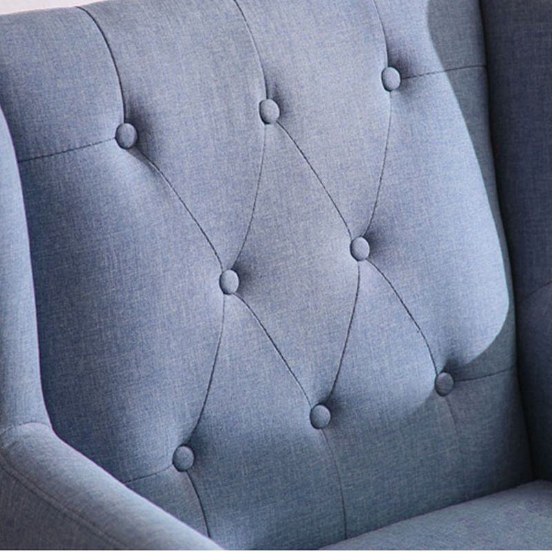 29.5"Wide Velvet/Cotton Blend Arm Chair with Basic Four Leg and Tufted Back Clearhalo 'Accent Chairs' 'accent_chairs' 'Chairs & Seating' 'furn' 'furn_accent_chairs' 'Furniture' 'furniture_accent_chairs' 'Living Room Furniture' 1200x1200_c7c87fdf-8d94-4773-b9c6-f3c6468c2ec2