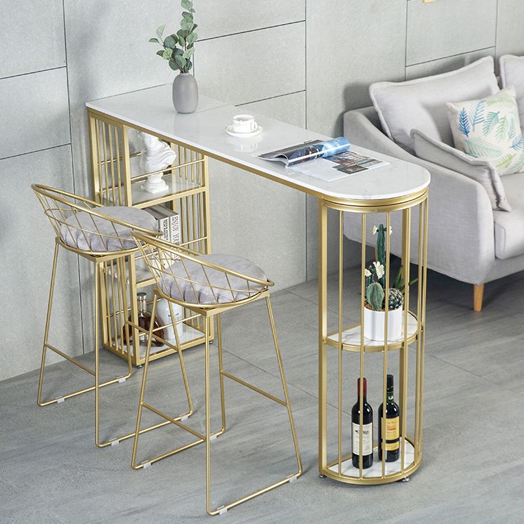 Rectangle Stone Bar Dining Table Traditional Luxury Bar Table with Sled Base Clearhalo 'Bar Furniture' 'Bar Tables' 'bar_tables' 'furn' 'furn_bar_tables' 'Furniture' 'furniture_bar_tables' 'Kitchen & Dining Furniture' 1200x1200_c7c9203e-7094-4df5-8d3f-e58dca68fa58