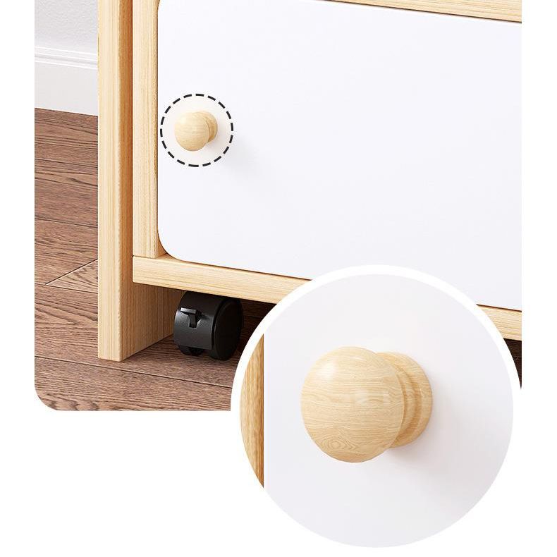 Scandinavian 13.38" Wide Bookcase Wood Removable Standard Bookshelf