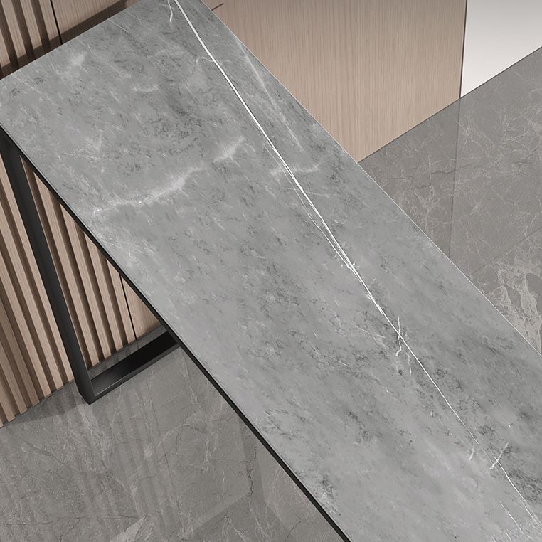 Industrial Stone Bar Dining Table Rectangle Bar Dining Table with Sled Base Clearhalo 'Bar Furniture' 'Bar Tables' 'bar_tables' 'furn' 'furn_bar_tables' 'Furniture' 'Kitchen & Dining Furniture' 1200x1200_c7c9bcf5-9aa8-4d44-93d5-b78f2b9c131a