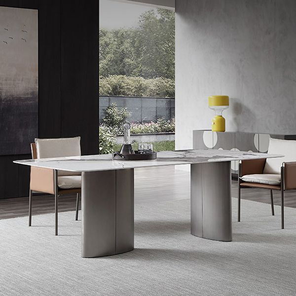 Metal Traditional Luxury Rectangle Indoor Table Sintered Stone Table for Dining Room and Kitchen Clearhalo ' dining_table' 'Dining Tables & Seating' 'Dining Tables' 'furn' 'furn_dining_table' 'Furniture' 'furniture_dining_table' 'Kitchen & Dining Furniture' 'kitchen&dining_furn' 'kitchen' 'kitchen_dining_table' 1200x1200_c7cb90be-f61f-45bd-816b-f3447e2740b0