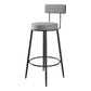 Modern Backrest Armless Counter Stool Iron Kitchen Bar Stool with Velvet Cushion Clearhalo 'Bar Furniture' 'Bar Stools' 'bar_stools' 'furn' 'furn_bar_stools' 'Furniture' 'furniture_bar_stools' 'Kitchen & Dining Furniture' 1200x1200_c7cc2c99-3951-4ca6-a079-7c50eafb3a1a