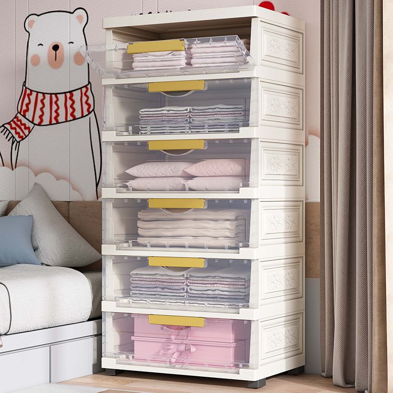 Hinged Wardrobe Closet Contemporary Plastic Storage Cabinet for Home Clearhalo 'Armoires & Wardrobes' 'armoires_wardrobes' 'Bedroom Furniture' 'furn' 'furn_armoires_wardrobes' 'Furniture' 1200x1200_c7cc926a-d984-4199-ab89-015e8d251f61